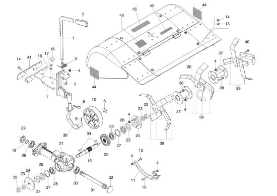 Picture of Fresa 80 cm con cofano registrabile e attacco fisso 69219068 417 S Motocoltivatore