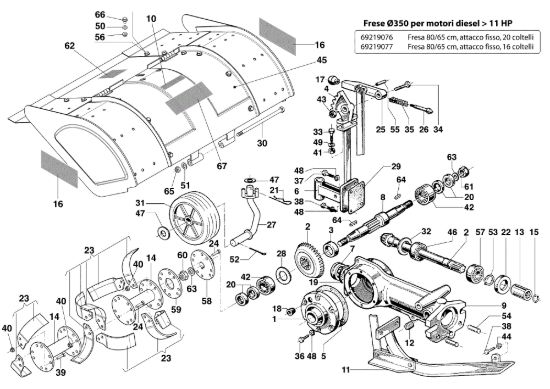 Picture of Fresa per motori > 11HP 69219076/69219077 417 S Motocoltivatore