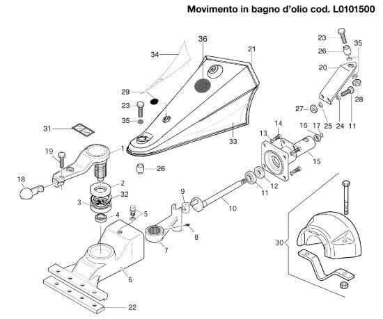 Picture of Movimento in bagno d'olio L0101500 417 S Motocoltivatore