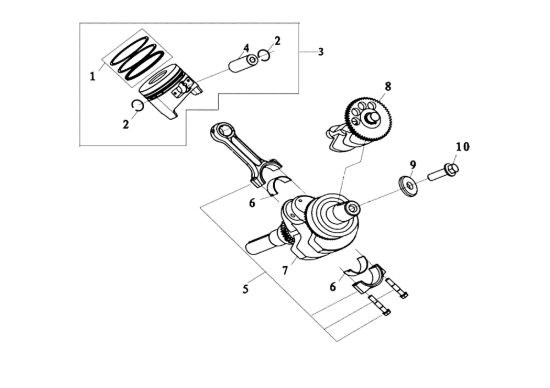 Picture of Pistone MOTORE K7000 HD - conico e cilindrico / conical and cylindrical Motore
