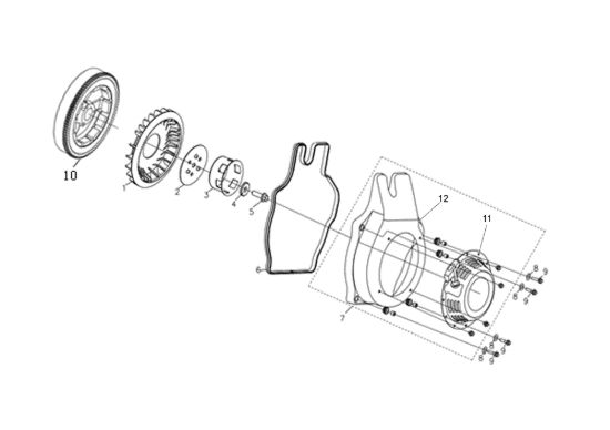 Picture of Avviamento completo MOTORE K7000 HD - conico e cilindrico / conical and cylindrical Motore