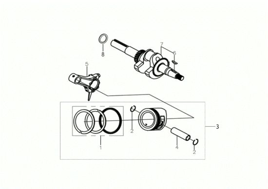 Picture of Albero e pistone MOTORE K900 H Motore