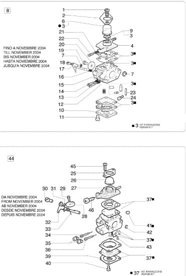 Picture of Carburatore WT442-E, C1Q-E10 STARK 40 Decespugliatore