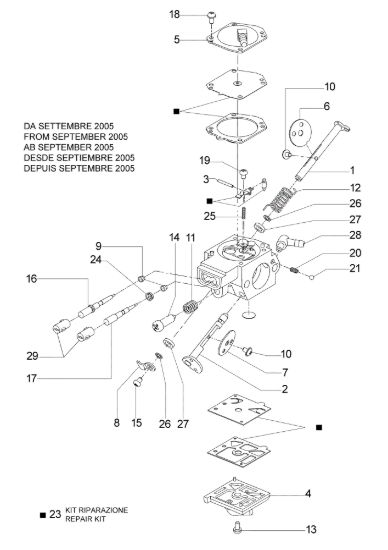 Picture of Carburatore HDA-225 TT 162 Troncatore