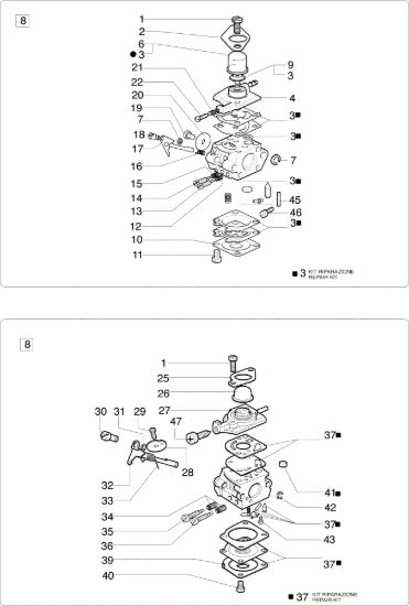 Picture of Carburatore WT-442C, C1Q-E7A 8355 Decespugliatore