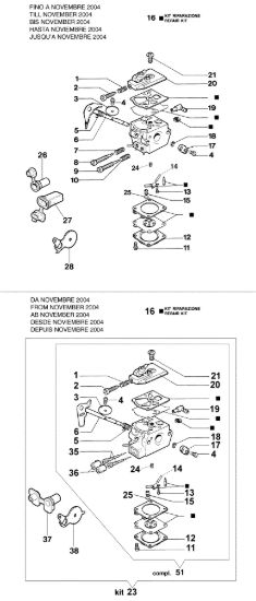 Picture of Carburatore WT-705 132 S Motosega