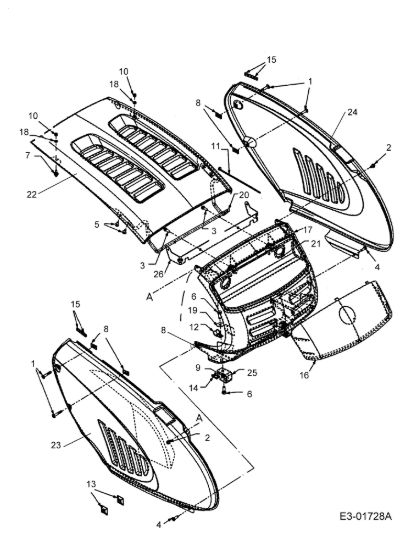 Picture of Cofano anteriore FORMULA 107 H Trattorino