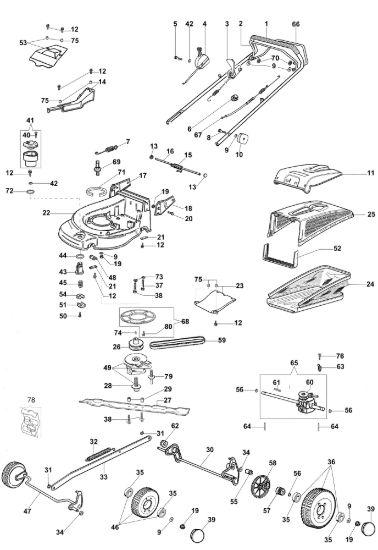 Picture of Esploso AR 53 TBXF Plus-Cut Rasaerba