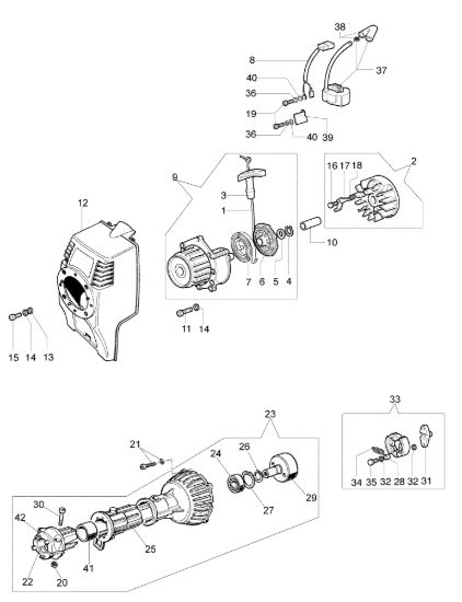 Picture of Avviamento e frizione 8220 IC Decespugliatore