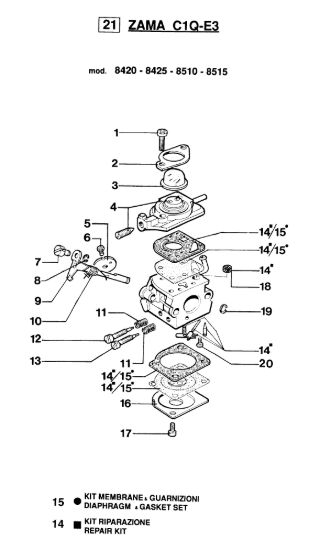 Picture of Carburatore C1Q-E3 8425 Decespugliatore