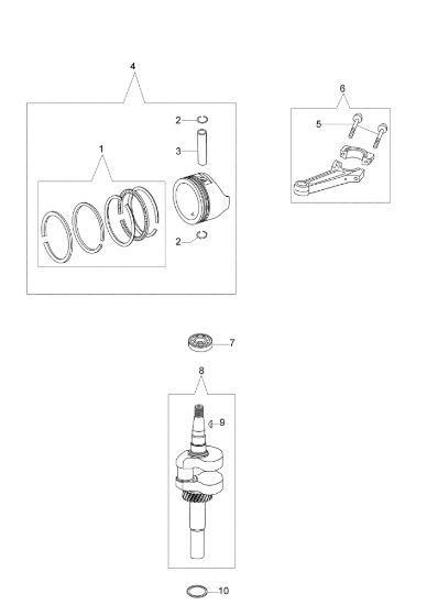 Picture of Albero e pistone LR 44 PK (K40) Rasaerba