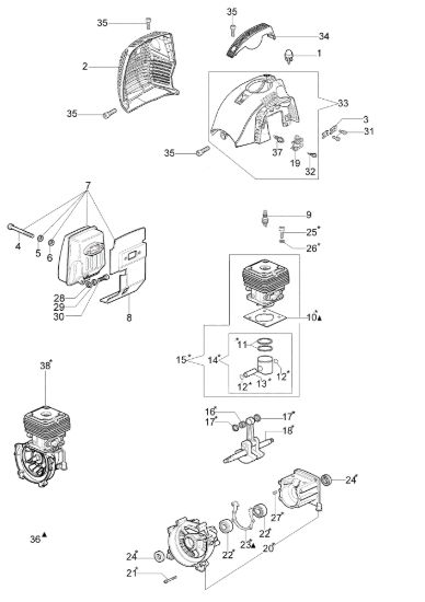 Picture of Motore DS 3800 S Decespugliatore