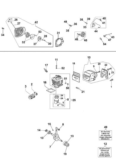 Picture of Avviamento e motore 181 Motosega