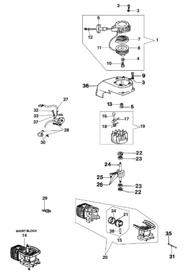 Picture of Avviamento e motore TR 1540 Mototrivella