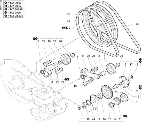 Picture of Ingranaggi MZ 2085 R Motozappa