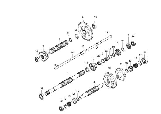 Picture of Ingranaggi (Cambio) "3+1" NTR 450 (Fino/Until 2009) Transporter