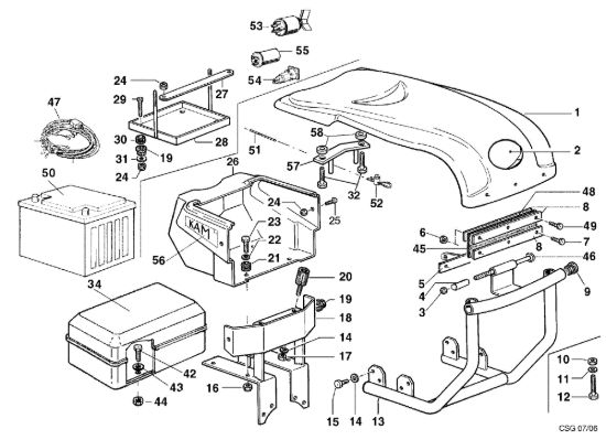 Picture of Cofano poliuretano KAM 4 (Fino/Until 2009) Motocoltivatore