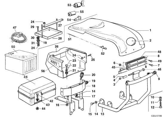 Picture of Cofano ad iniezione KAM 5 (Fino/Until 2009) Motocoltivatore