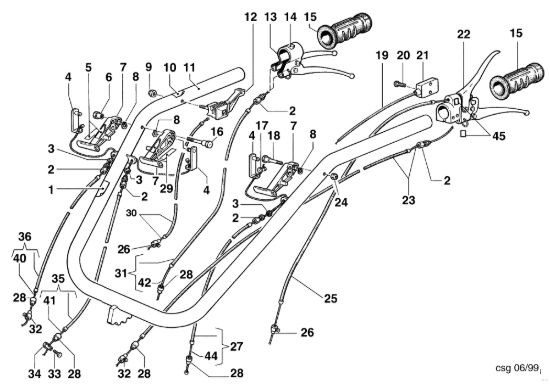Picture of Stegole e comandi KAM 5 (Fino/Until 2009) Motocoltivatore