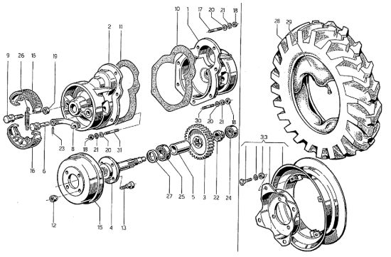 Picture of Freni e ruote (MTC 800) 700-800 Motocoltivatore
