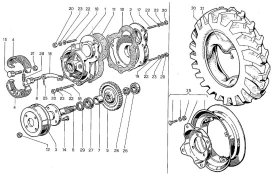 Picture of Freni e ruote (MTC 700) 700-800 Motocoltivatore