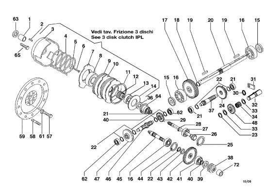 Picture of Frizione e ingranaggi cambio BRIK 1 (Fino/Until 2009) Motocoltivatore