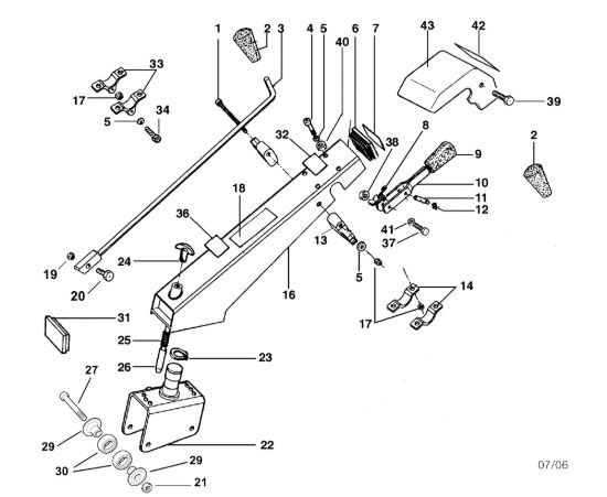 Picture of Piantone e stegole BRIK 1 (Fino/Until 2009) Motocoltivatore