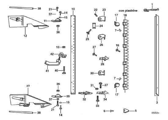 Picture of Barra falciante CAV BRIK 1 (Fino/Until 2009) Motocoltivatore