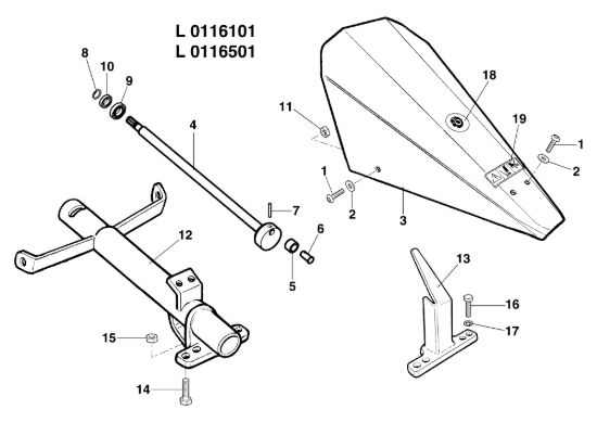 Picture of Movimento barra L0116101 (Da Luglio 2006) BRIK 1 (Fino/Until 2009) Motocoltivatore