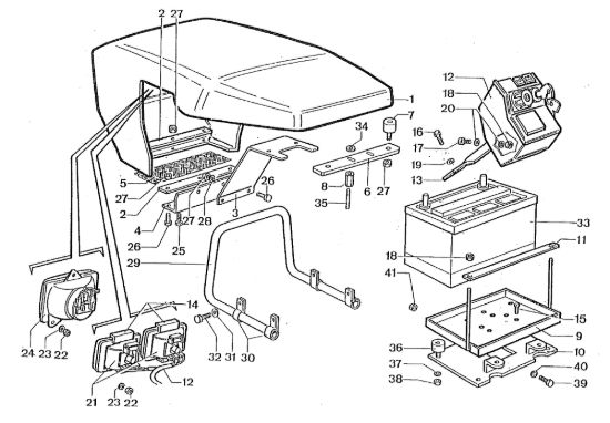 Picture of Impianto elettrico "Fari cofano" 600 Motocoltivatore