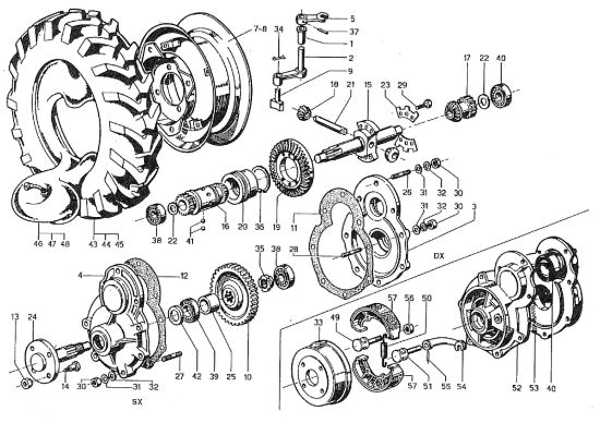 Picture of Freni e ruote 600 Motocoltivatore