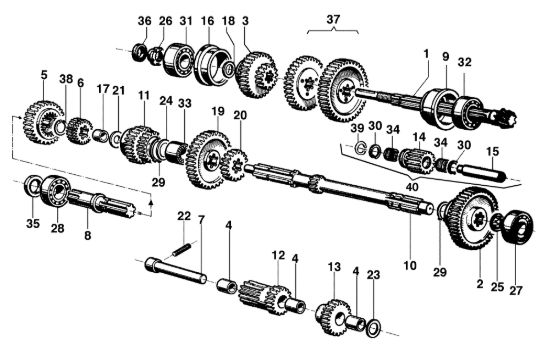Picture of Ingranaggi (Cambio) MAK 17 (Fino/Until 2009) Motocoltivatore