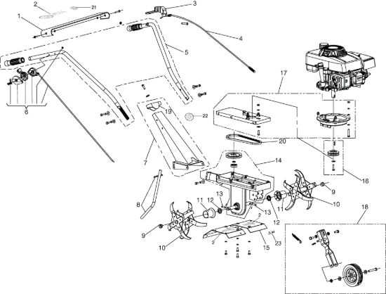 Picture of Esploso completo 119 Motozappa