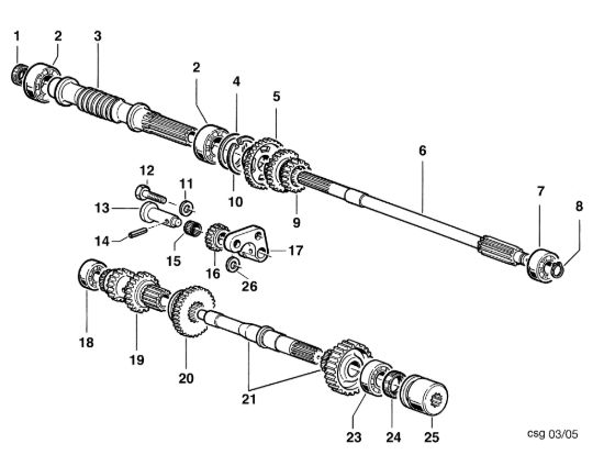 Picture of Ingranaggi (Cambio) KAM 4 (Fino/Until 2012) Motocoltivatore