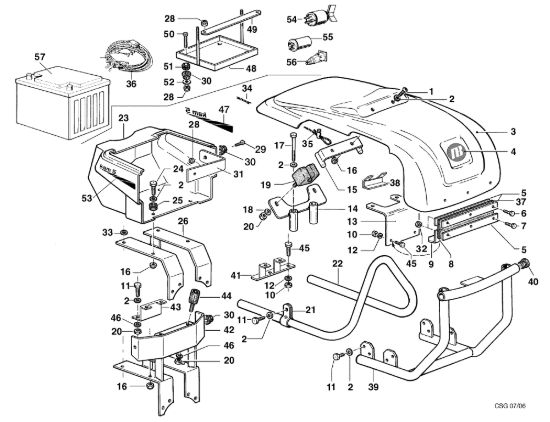 Picture of Cofano in termoformatura KAM 5 (Fino/Until 2012) Motocoltivatore
