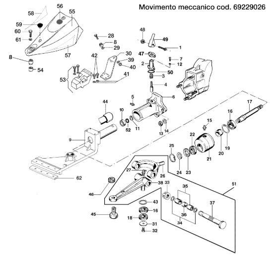 Picture of Movimento meccanico 69229026 KAM 5 (Fino/Until 2012) Motocoltivatore