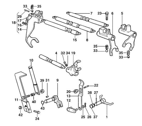Picture of Comandi interni MAK 16 (Fino/Until 2012) Motocoltivatore