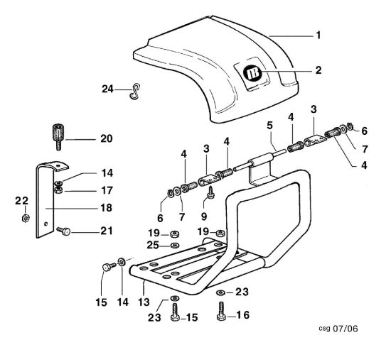 Picture of Cofano BRIK 3 (Fino/Until 2012) Motocoltivatore