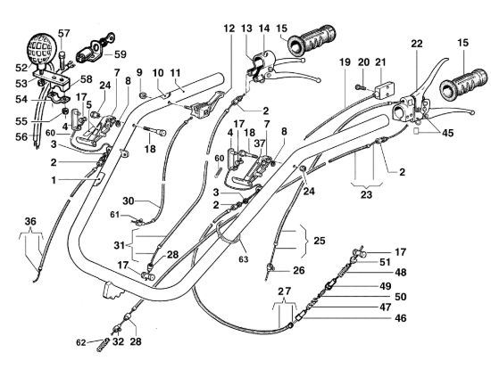 Picture of Stegola e comandi MAK 17 Motocoltivatore