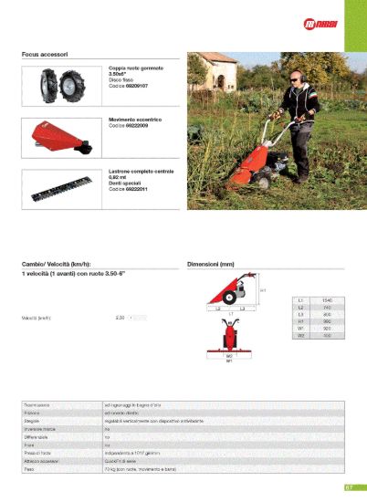 Picture of Accessori falciatrici (FC 110) - 2023 per falciatrici