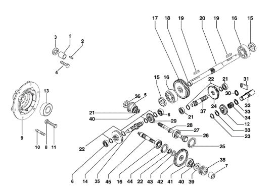 Picture of Frizione e ingranaggi cambio BRIK 1 EMAK (EN 709) Motocoltivatore