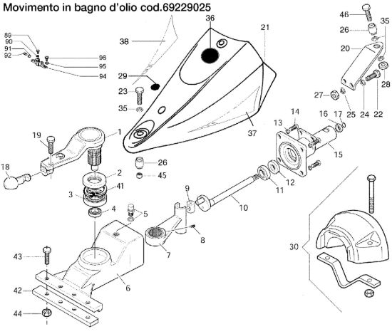 Picture of Movimento in bagno d'olio 69229025 KAM 4 (EN 709) Motocoltivatore