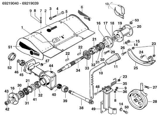 Picture of Fresa con cofano registrabile 69219040/69219039 KAM 5 (EN 709) Motocoltivatore