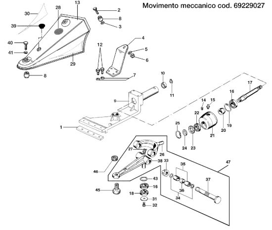 Picture of Movimento meccanico 69229027 FC 120 (K800 H) Falciatrice