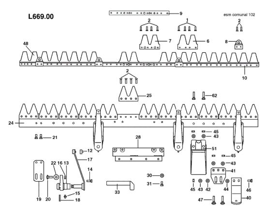 Picture of Barra falciante L0066900 BRIK 5 S Motocoltivatore