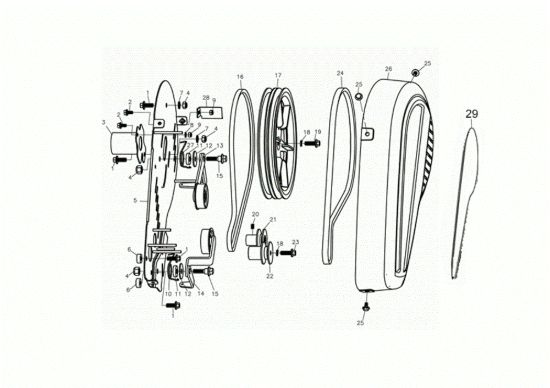 Picture of Gruppo (Cofanatura) 095 S (K800 HT - EURO5) Motozappa