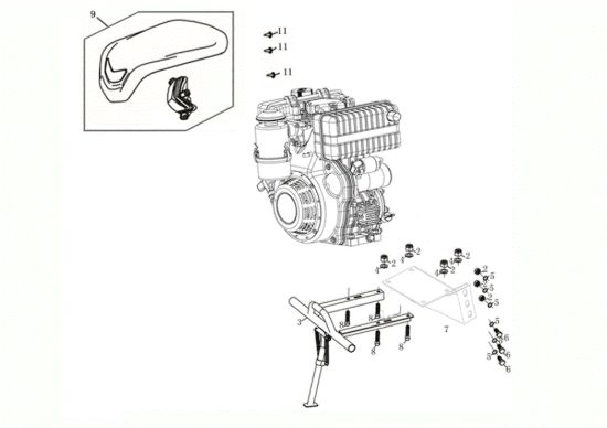 Picture of Motore 118 D (K7000 HDR) - EURO5 Motozappa