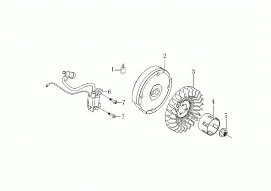 Picture of Volano e bobina MOTORE K800 H (EURO 5) Motore K800H(EURO 5)