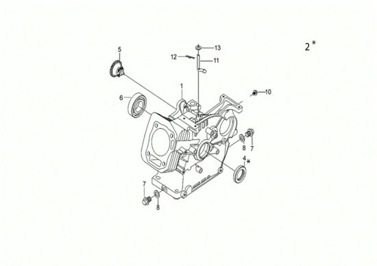 Picture of Basamento MOTORE K800 H (EURO 5) Motore K800H(EURO 5)