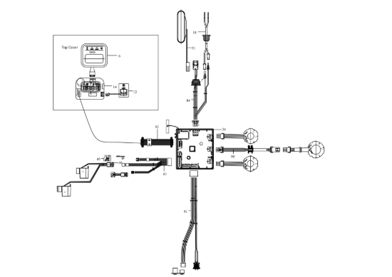 Picture of Esploso KR101E Circuito Impianto elettrico Kress